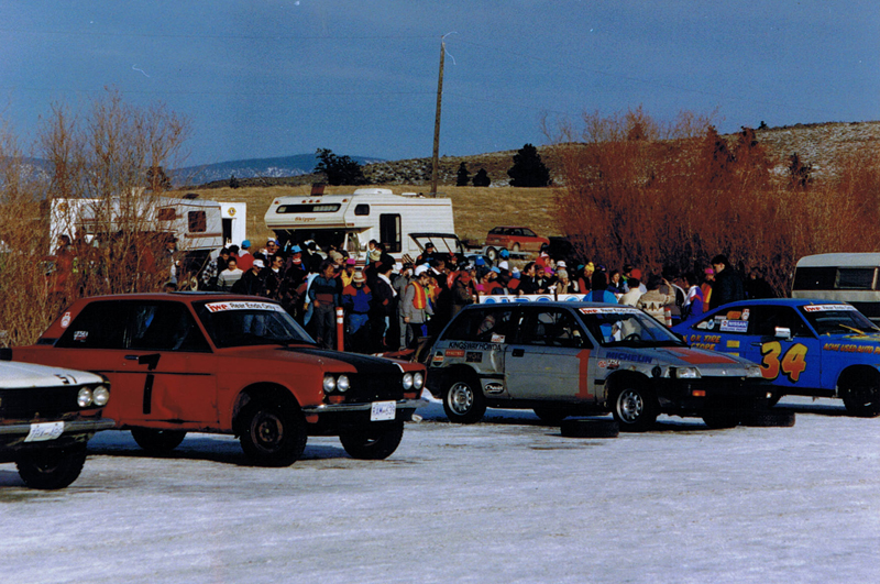 Pre race meeting at Barnes Lake BC