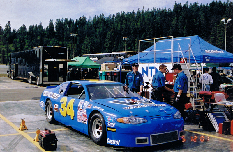 Turner Racing 2001 Chev Monte Carlo in the SunValley Speedway pits for a CASCAR race