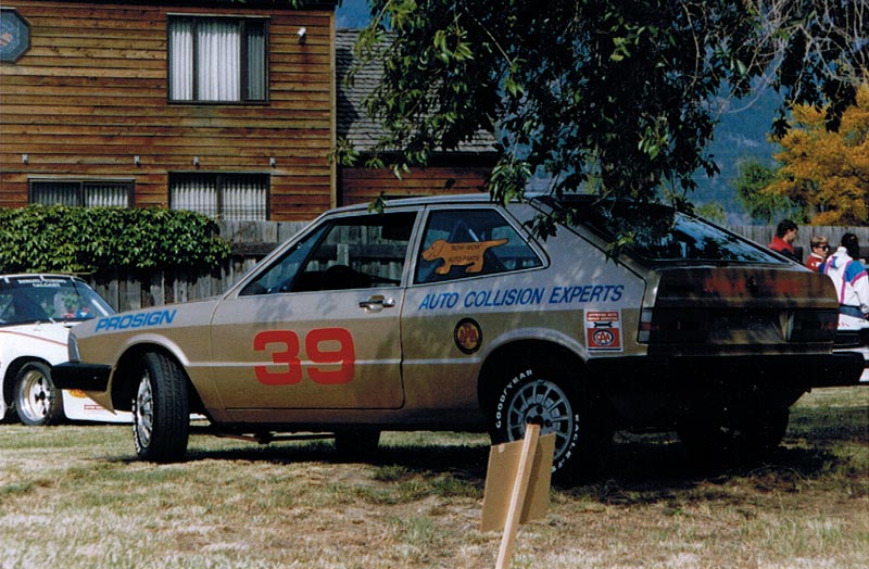 Darren's Scirocco ice racer at the Knox Mtn Hillclimb in Kelowna May 1989