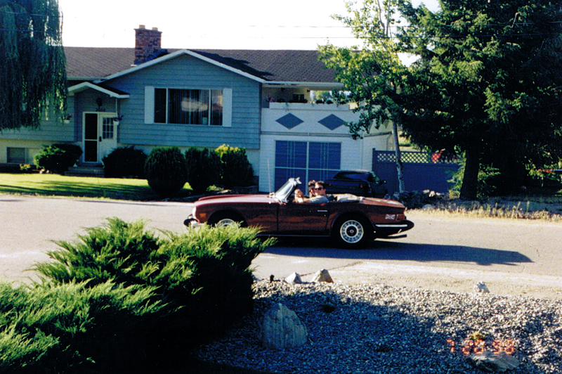 Darren and Margo enjoying summer in the TR6 convertible